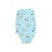 Gerber Long Sleeve Onesie: Blue Bottoms - Size 3-6 Month