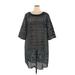 R&K Casual Dress - Shift Scoop Neck 3/4 sleeves: Green Print Dresses - Women's Size 24