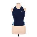 Adidas Active T-Shirt: Blue Solid Activewear - Women's Size 14