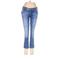 Hudson Jeans Jeans - Super Low Rise Boot Cut Cropped: Blue Bottoms - Women's Size 25 - Medium Wash