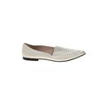 Paige Flats: Slip On Chunky Heel Casual Ivory Shoes - Women's Size 10 - Almond Toe