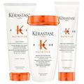 New Kerastase PACK Nutritive Bain Satin Riche High Nutrition Rich Shampoo 250ml, Lait Vital 200ml and Nectar Thermique 150ml