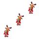 ibasenice 3pcs electric dancing christmas toy christmas plush toy xmas musical doll animated christmas plush toy's for kids kid gifts Musical Plush Doll Toy Elk plastic child statuette