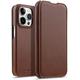 STILGUT Book Case Suitable for iPhone 15 Pro Max - Case Compatible with MagSafe Leather for Folding, Flip Case, Mobile Phone Case, Leather Case - Cognac