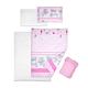 5 Piece Baby Bedding Duvet Pillow with Covers & Jersey Sheet fits 120x60cm Cot Bed (Mika Pink)