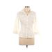 H&M Long Sleeve Button Down Shirt: White Tops - Women's Size 10