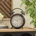 Williston Forge Analog Tabletop Clock Metal in Black | 13" H x 10" W x 4" D | Wayfair 3EBA188980A3430282AC7A97CD4F2A12