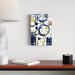 Wade Logan® Blue Yellow Abstract Watercolor II - Wrapped Canvas Painting Canvas in Blue/White/Yellow | 12 H x 8 W x 1.25 D in | Wayfair