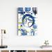 Wade Logan® Navy Yellow Watercolor Circles Abstract - Wrapped Canvas Painting Print Metal in White | 30 H x 20 W x 1.25 D in | Wayfair