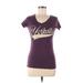 Next Level Apparel Short Sleeve T-Shirt: Purple Tops - Women's Size Large