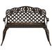 Bloomsbury Market Patio Bench 42.5" Cast Aluminum Bronze Metal in Brown | 108 H x 83 W x 60 D in | Wayfair E0231610F250439DAADBF4C628D87204