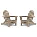 Rosecliff Heights Hartington Wood Outdoor Adirondack Chair Plastic/Resin in Brown | 35 H x 29 W x 36 D in | Wayfair