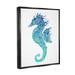 Dovecove Fractal Patterned Seahorse Framed Floater Canvas Wall Art Design By Sebastian Grafmann Canvas | 21 H x 17 W x 1.7 D in | Wayfair