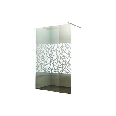 Duschabtrennung Walk-In Seitenwand Breite: 80 cm Glas: Scherben