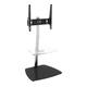 AVF Iseo FSL600ISBC Pedestal TV Stand with Bracket - Black Glass & Chrome, Silver/Grey,Black