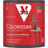 Peinture murale intérieure Colorissim® V33 Rouge caprice Satin 0,5L - Rouge caprice