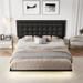 Queen Size Modern PU Upholstered Platform Bed,Floating Bed Frame with Night Lights