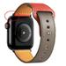 YuiYuKa PU Leather Strap Compatible with Apple Watch Bands 45mm 49mm 40mm 41mm 40mm 42mm 38mm Accessorie PU Leather Wristband Correa Bracelet iWatch Series 8 3 4 5 6 SE 7 9 Ultra B red gray