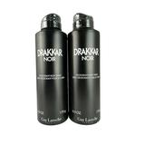 DRAKKAR Noir Deodorant Body Spray for Men by Guy Laroche 6 oz 2 Pack
