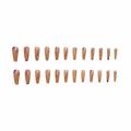 WOXINDA Clear Acrylic Nails Coffin Coffin Nails Full Cover Long Long Ballet Nail Wear Removable Nail Nail Stick Nail Stick Line Nail Piece Nail Piece Finished Nail Wear Piece 24 Pcs Nails Long Nails