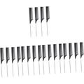 20 Pcs Carbon Comb for Hair Stylist Styling Comb Hair Combs for Men Black Comb Pointed Tail Comb Hair Styling Combs Dressing Comb Blending Comb Rat Tail Comb Anti Static Tail Comb