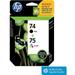 Hp 74/75 Ink Cartridge Combo Pack W/hall