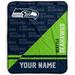 Pegasus Seattle Seahawks 50" x 60" Split Wordmark Personalized Fleece Blanket