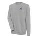 Men's Antigua Heather Gray New England Patriots Throwback Logo Victory Pullover Sweatshirt