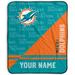 Pegasus Miami Dolphins 50" x 60" Split Wordmark Personalized Fleece Blanket