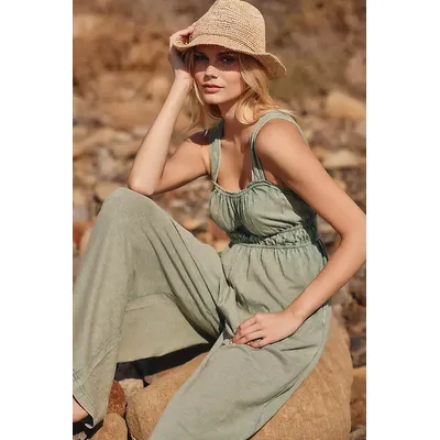 The Simona Scoop-Neck Wide-Leg Jumpsuit