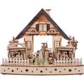 Weihnachtsdorf MYFLAIR MÖBEL & ACCESSOIRES "Weihnachtsdeko" Weihnachtsdörfer Gr. B/H/T: 18 cm x 24,5 cm x 29,5 cm, beige (naturfarben) Weihnachtskrippen Weihnachtsdörfer