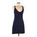 Splendid Casual Dress - Sheath Scoop Neck Sleeveless: Blue Dresses - Women's Size Small