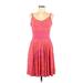 Kenar Casual Dress - A-Line Scoop Neck Sleeveless: Pink Dresses - Women's Size Large