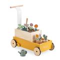 Hauck Baby Lauflernhilfe Learn to Walk mit Gärtner Rollenspiel, Lauflernwagen mit Bremssystem ab 12 Monaten, Lernwagen aus Holz (FSC® Zertifiziert), Lernspielzeug Motorikspiel (Plants)