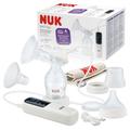 NUK Soft & Easy elektrische Milchpumpe | Brustaufsätze aus 100 % Silikon | Klein, leicht und leise | Akku für unterwegs | Brustaufsätze 24 mm & 27 mm | 1x Perfect Match Babyflasche