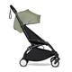 BABYZEN YOYO2 Stroller (Black Frame with Olive 6+ Colour Pack) - Includes Harness, Backrest, Hood Extensions, Shoulder Strap, Storage Bag, Seat Cushion & Matching Hood