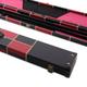 Funky Chalk Deluxe 2pc 3 Slot Chequered Pool Snooker Cue Case with Plastic Ends (Burgundy)