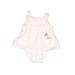 Carter's Short Sleeve Outfit: Pink Stripes Tops - Size Newborn