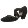 Spangenpumps ARA "TOULOUSE", Damen, Gr. 3 (35,5), schwarz, Textil, unifarben, elegant, Schuhe, Abendschuh, Festtagsschuh, Trichterabsatzmit elastischen Riemchen, Topseller