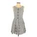 Raga Casual Dress - A-Line Scoop Neck Sleeveless: Ivory Aztec or Tribal Print Dresses - Women's Size Small
