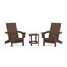 POLYWOOD® x AllModern Outdoor Adirondack Chair w/ Table Plastic | 36 H x 100 W x 37 D in | Wayfair PWS1965-1-MA