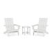 POLYWOOD® x AllModern Outdoor Adirondack Chair w/ Table Plastic in White | 36 H x 104 W x 37 D in | Wayfair PWS1991-1-WH