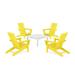 POLYWOOD® x AllModern 5 Piece Multiple Chairs Seating Group Plastic in White | Outdoor Furniture | Wayfair PWS1966-1-LE