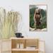 Millwood Pines Kenndy Big Standing Brown Bear Mountain Top Animal Wildlife Photograph Framed Wall Art Framed On Paper Print in White | Wayfair