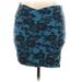 Ambiance Casual Mini Skirt Mini: Blue Floral Bottoms - Women's Size 1X