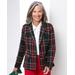 Appleseeds Women's Textured Plaid Blazer - Multi - 10 - Misses