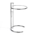 Wink Design Up-Down Crome Couchtisch, Chrom, Transparent, H69/ 74/79/ 84/89 x Ø48 cm