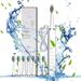 KQJQS Electric Toothbrush Electric Toothbrush With 8 Brush Heads 5 Cleaning Modes Smart 20-speed Timer Electric Toothbrush IPX7 -Newly Upgraded Electric