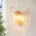 Elver Modern 2-Light Glam Wall Sconces Art Deco Crystal Glass Bathroom Vanity Lights - Plating Brass - D14"*H15.5"*W6.5"