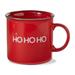 Hohoho White Sentiment Red Stoneware Dishwasher Safe Camper Mug, 16 oz.